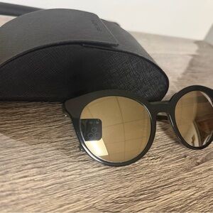 Prada Black and Gold Sunglasses
